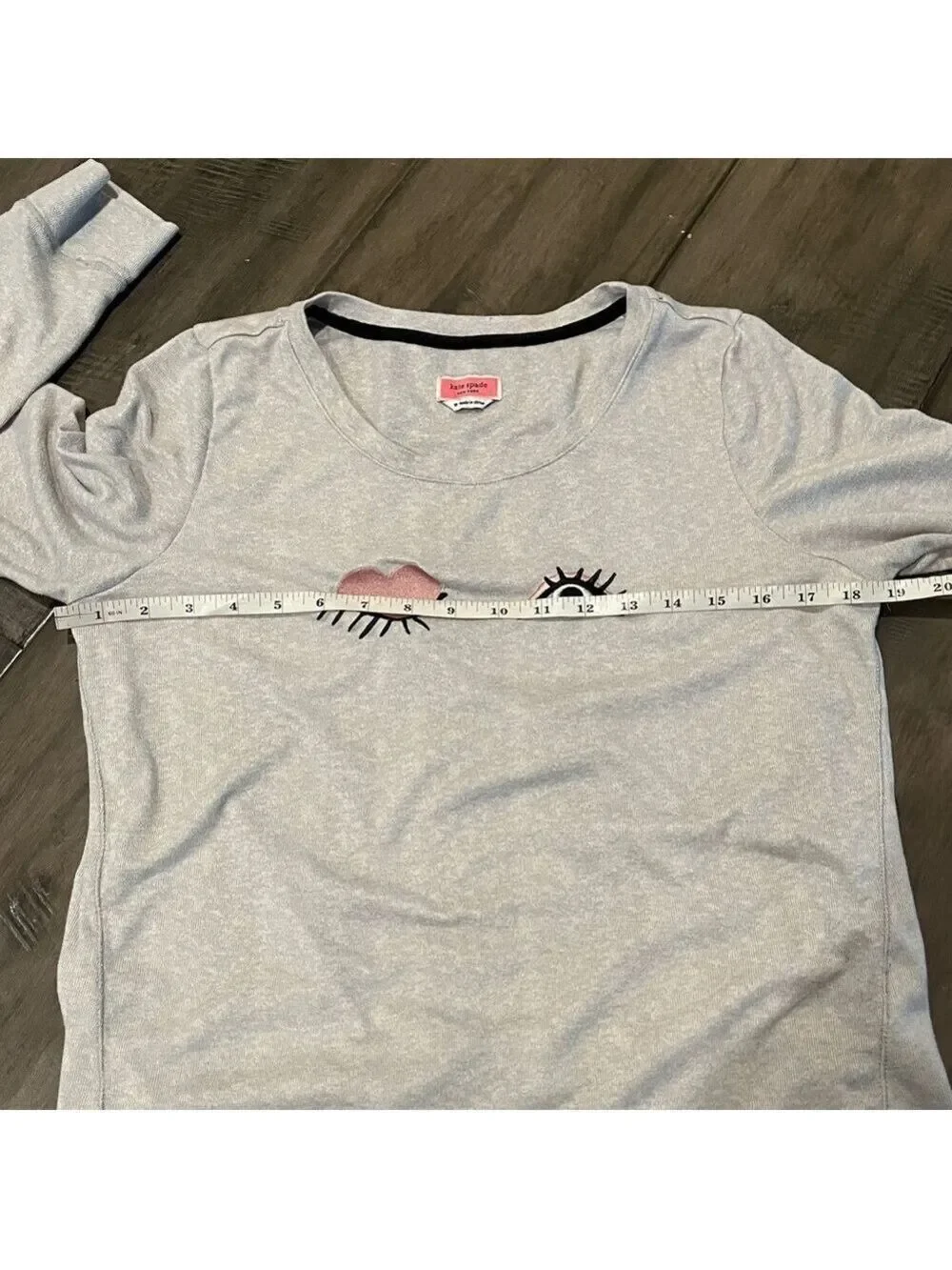Kate Spade Flirty Winking Eyes Sweatshirt- Size Medium